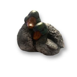 Realistic Rheden Mallard Duck Figurine A/S Production Holland RARE Orig Sticker